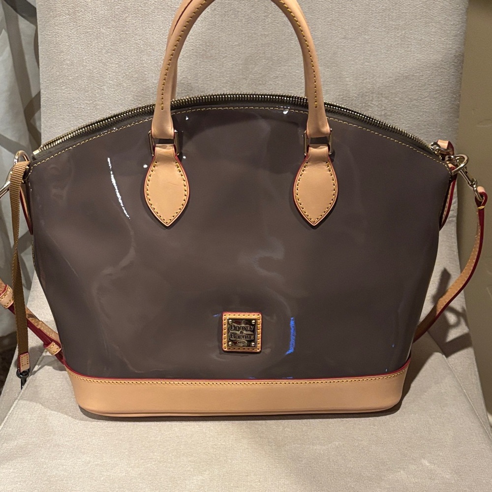 Dooney & Bourke Taupe and Tan Satchel